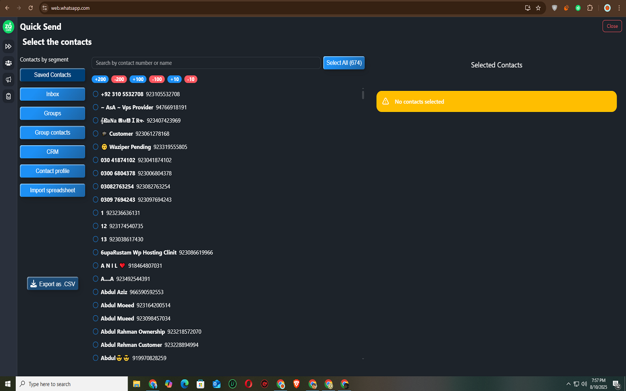 Bulk Message Broadcasting